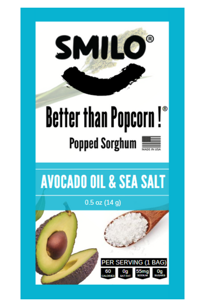 Popped Sorghum Avocado Oil & Sea Salt 36 Pack Of 0.5 oz
