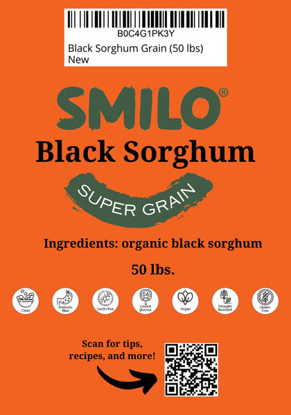 Organic Black Sorghum Grain - 50 lb *NOT FOR POPPING*