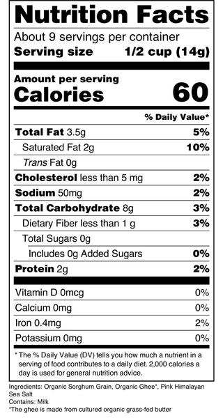 Popped Sorghum with Ghee Butter