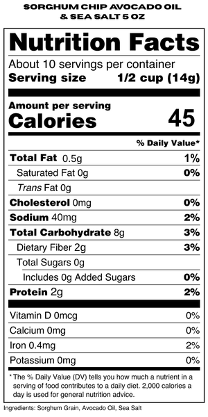SMILO Sorghum Chips Avocado Oil & Sea Salt