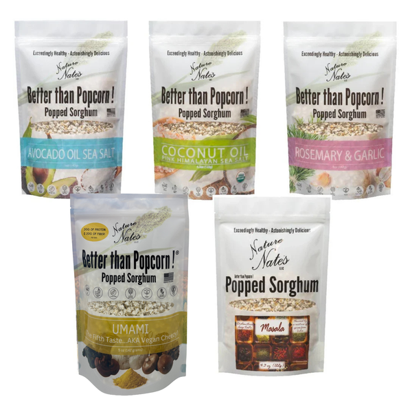 Popped Sorghum Vegan Variety 5-Pack