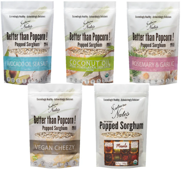 Popped Sorghum Vegan Variety 5-Pack