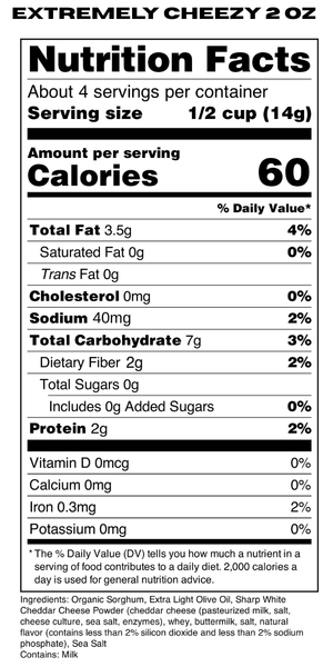 Popped Sorghum Extremely Cheezy