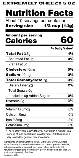 Popped Sorghum Extremely Cheezy