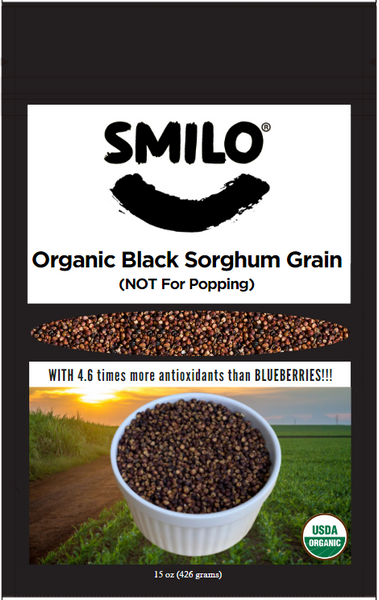 Organic Black Sorghum Grain - 15oz *NOT FOR POPPING*